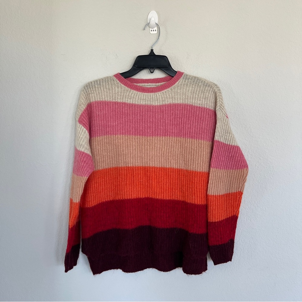 Silverflint Striped Wool & Alpaca Blend Sweater Size XS